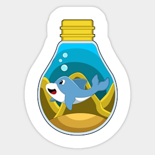 Dolphin at Swimming in Aquarium Sticker